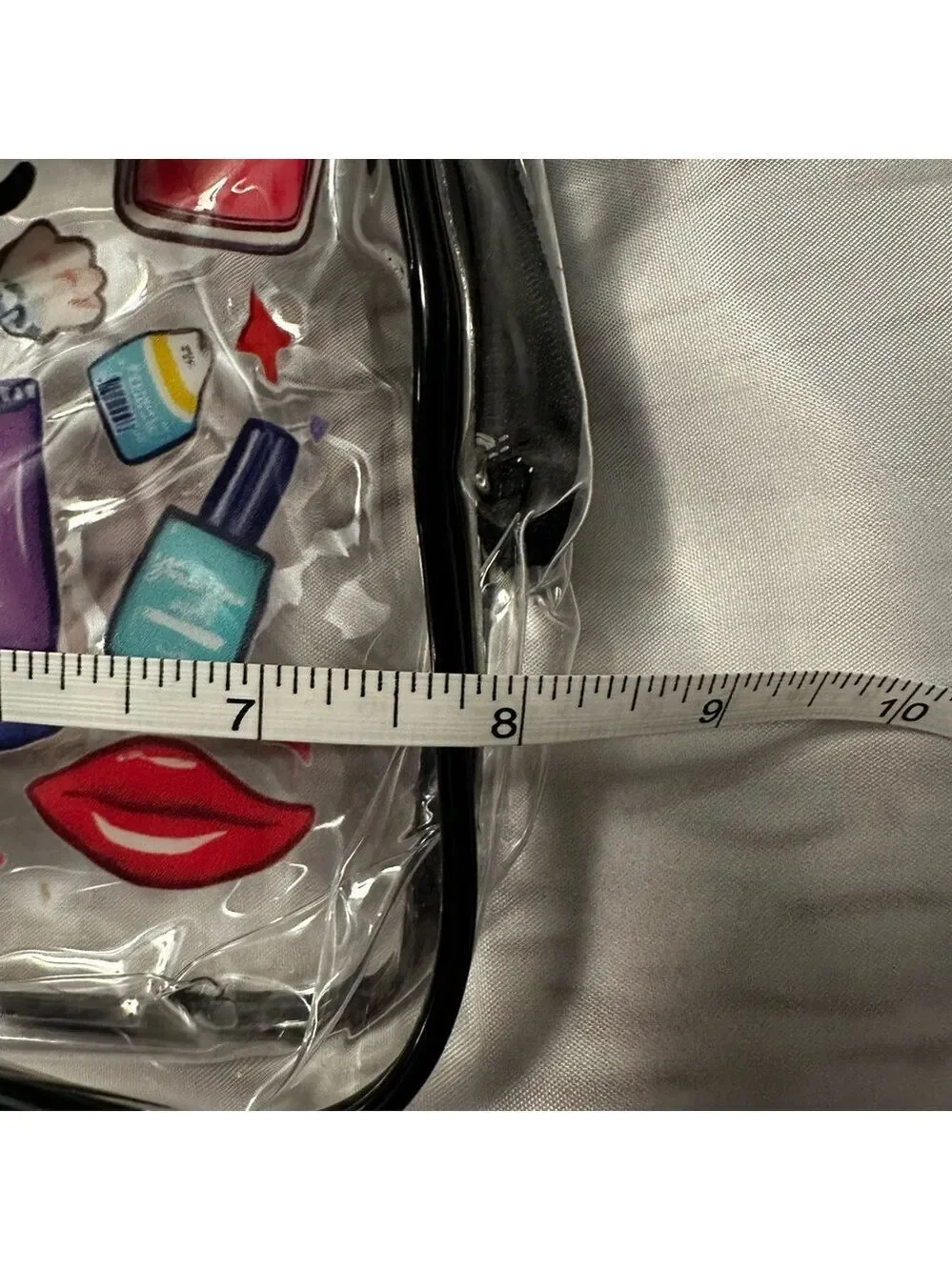 Clear Skincare Stuff Bag with Colorful Graphics